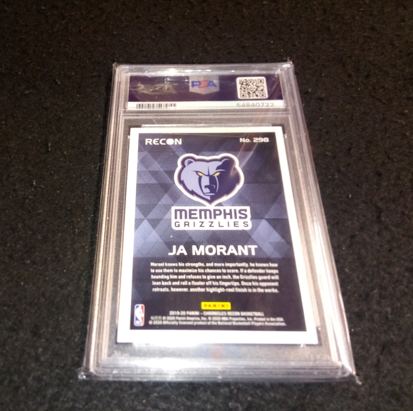 2019 Panini Chronicles RECON Ja Morant Rookie card #298 PSA 9 - Picture 4 of 4